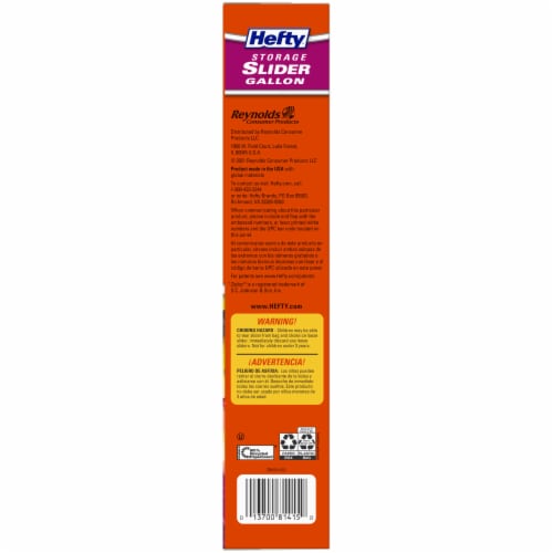 Hefty® Gallon Storage Slider Bags Perspective: left