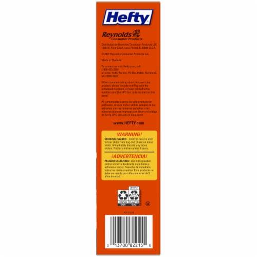 Hefty® Quart Freezer Slider Bags Perspective: left