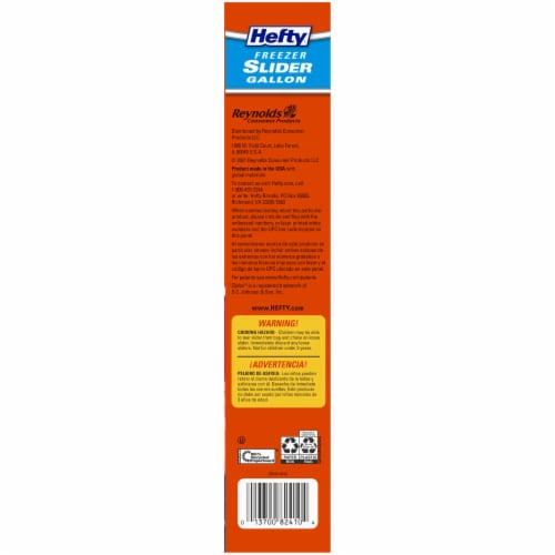 Hefty® Gallon Freezer Slider Bags Perspective: left