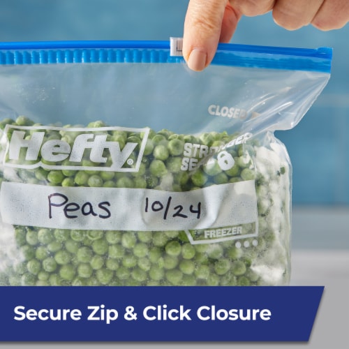 Hefty® Freezer Quart Slider Bags Perspective: left