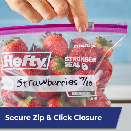 Hefty Storage Gallon Slider Bags Perspective: left