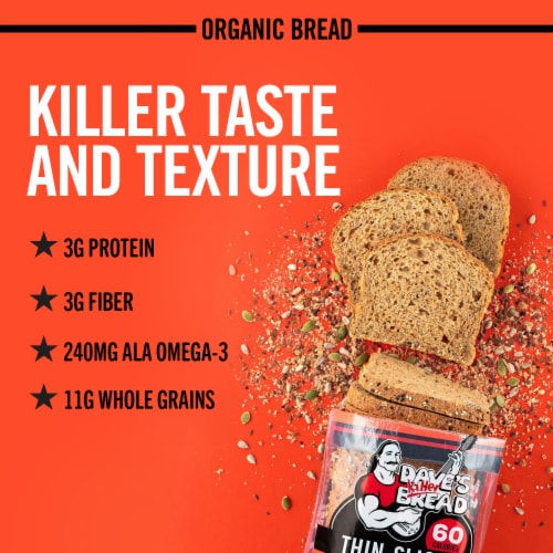 Dave's Killer Bread Powerseed Thin-Sliced Seeded Organic Whole Grain Bread Perspective: left