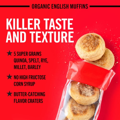 Dave's Killer Bread Killer Classic English Muffins Organic English Muffins Perspective: left