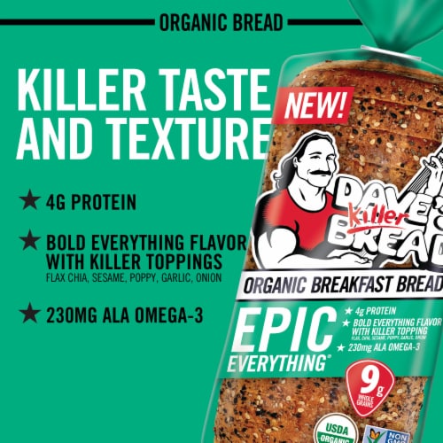 Dave's Killer Bread Epic Everything Organic Breakfast Bread Perspective: left