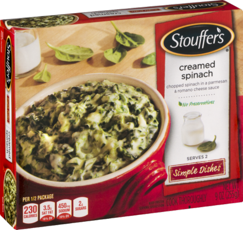 Stouffer's Simple Dishes Creamed Spinach Perspective: left