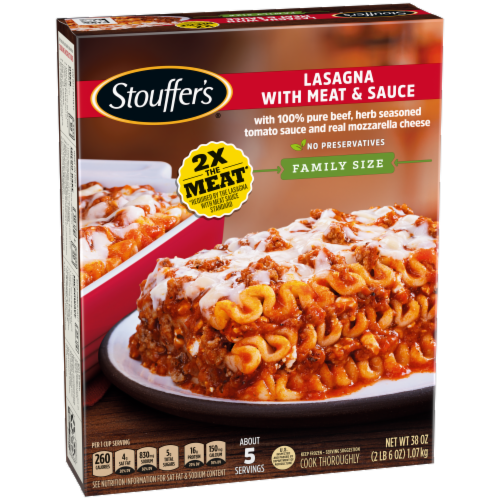 Stouffer's® Family Size Lasagna with Meat & Sauce Frozen Meal Perspective: left