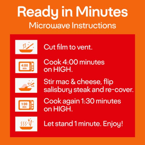 Lean Cuisine Salisbury Steak with Macaroni and Cheese Frozen Meal Perspective: left