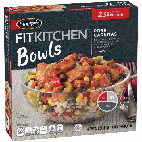 Stouffer s Fit Kitchen Bowls Pork Carnitas 12 Oz Kroger