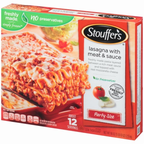 Stouffer's Party Size Lasagna with Meat & Sauce Perspective: left