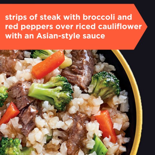 Life Cuisine Riced Cauliflower Beef with Broccoli Bowl Frozen Meal Perspective: left