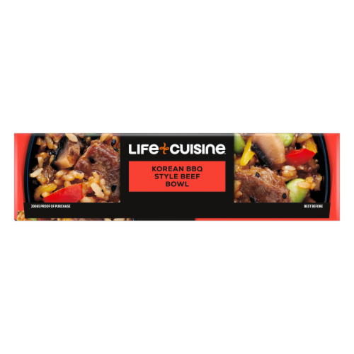 Life Cuisine Korean Style BBQ Beef Bowl Frozen Meal Perspective: left