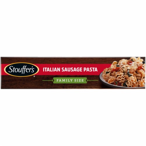 Stouffer's Family Size Italian Sausage Pasta Frozen Meal Perspective: left