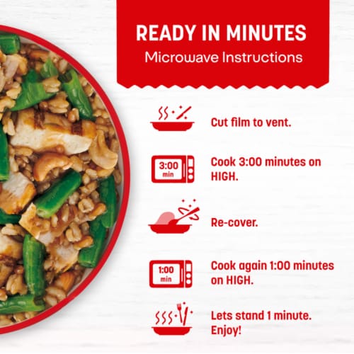 Lean Cuisine Frozen Meal Glazed Chicken Microwave Meal Frozen Chicken Dinner Frozen Dinner for One Perspective: left