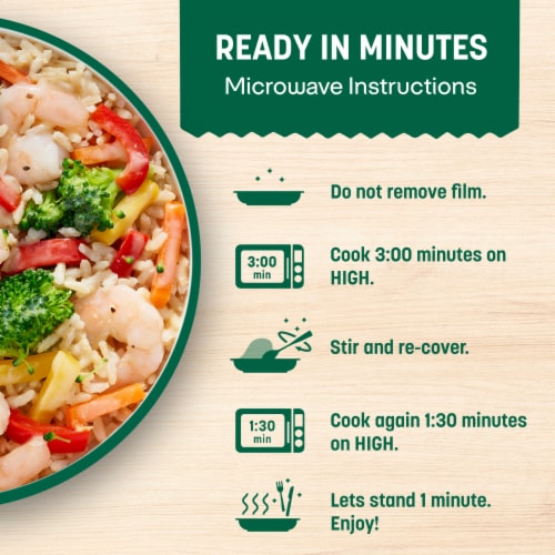 Lean Cuisine Lemon Garlic Shrimp Stir Fry Frozen Meal Perspective: left