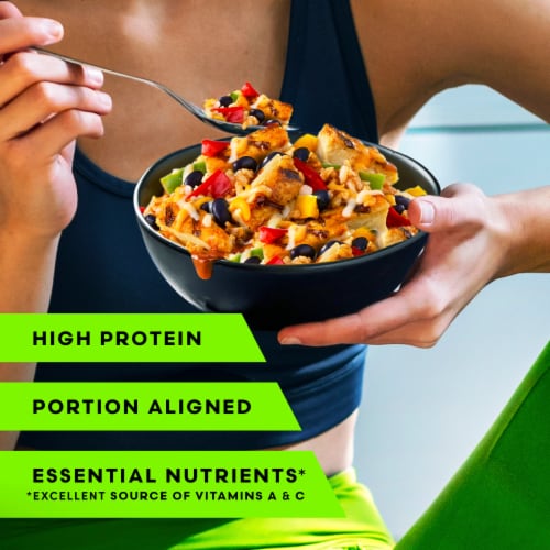 Vital Pursuit Grilled Chicken Chipotle Bowl High Protein Portion Aligned Meal Perspective: left