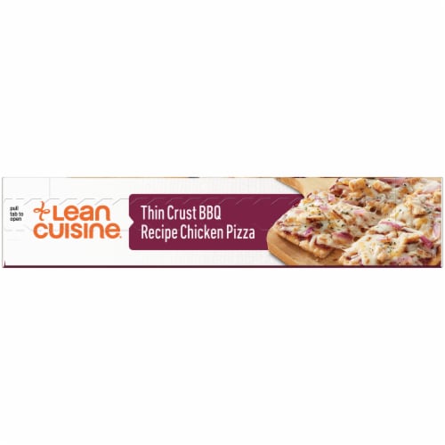 Lean Cuisine Features Thin Crust BBQ Recipe Chicken Frozen Pizza Perspective: left