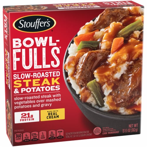 Stouffer's® Bowl-Fulls® Slow-Roasted Steak & Potatoes Frozen Meal Perspective: left