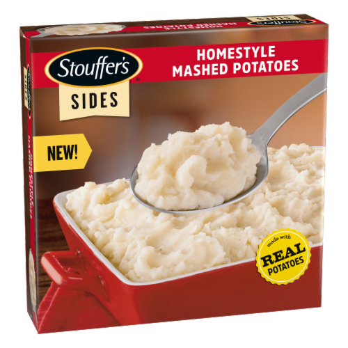 Stouffer's® Mashed Potatoes Frozen Side Perspective: left