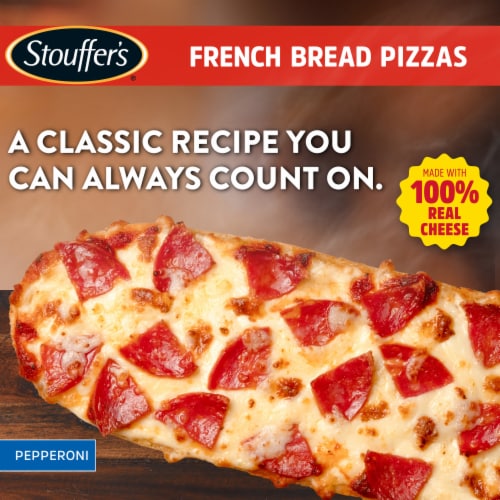 Stouffer's Pepperoni French Bread Frozen Pizza Perspective: left