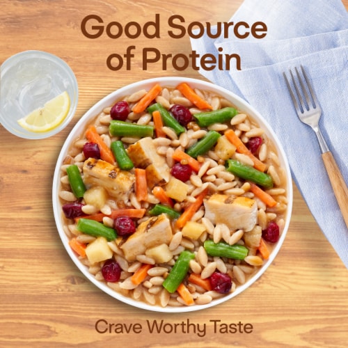 Lean Cuisine Frozen Meal Apple Cranberry Chicken Protein Kick Meal Microwave Frozen Dinner Perspective: left