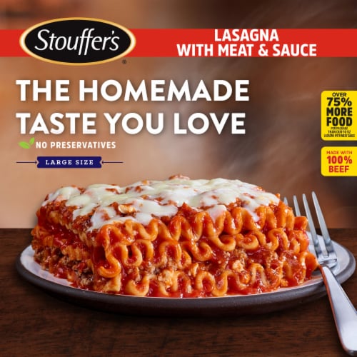 Stouffer's® Lasagna with Meat & Sauce Frozen Meal Perspective: left