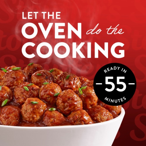 Stouffer’s BBQ Sauce & Meatballs Family Size Frozen Meatballs Perspective: left