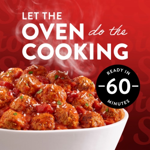 Stouffer’s Italian Style Tomato Sauce & Meatballs Family Size Frozen Meatballs Perspective: left