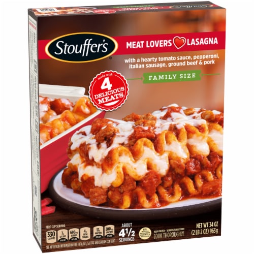 Stouffer's® Family Size Meat Lovers Lasagna Frozen Meal Perspective: left