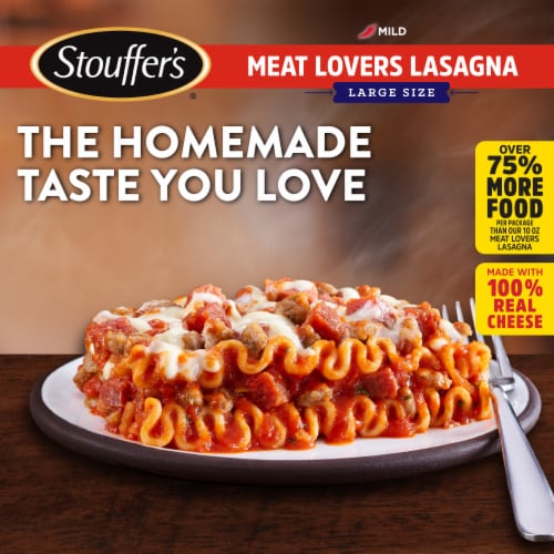 Stouffer's® Large Size Meat Lovers Lasagna Frozen Meal Perspective: left