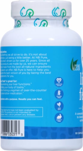 Aerobic Life Liver Fend Liver Detox & Cleanse Vegetable Capsules Perspective: left