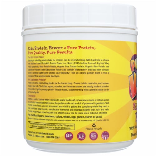 Pure Kidz Children's  Vanilla Protein Powder Perspective: left