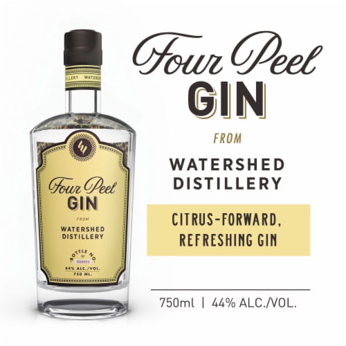 Watershed Four Peel Distilled Gin Perspective: left