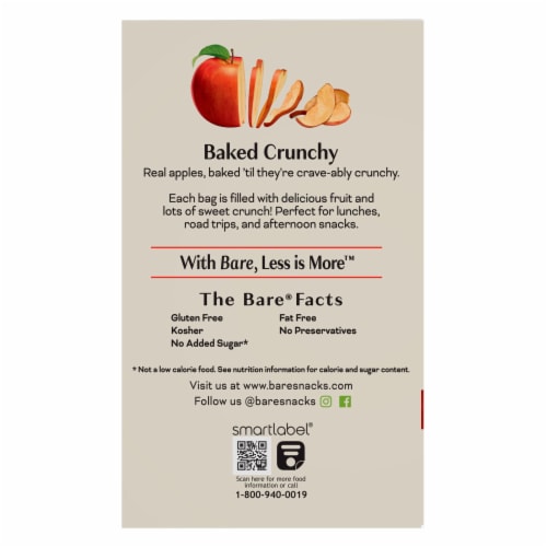 Bare® Baked Crunchy™ Apple Chips Snack Pack Perspective: left
