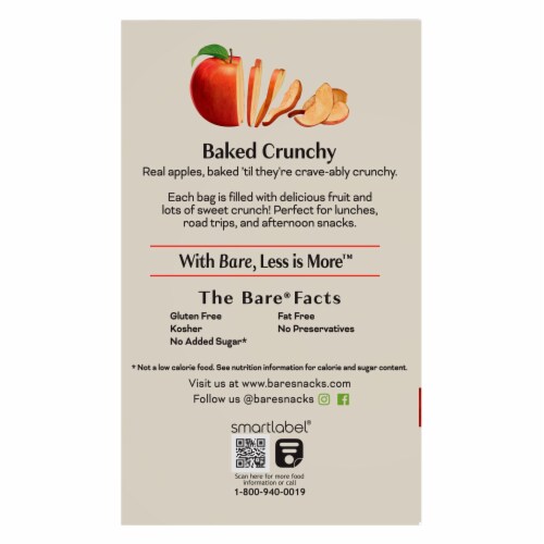 Bare® Baked Crunchy™ Apple Chips Snack Pack Perspective: left