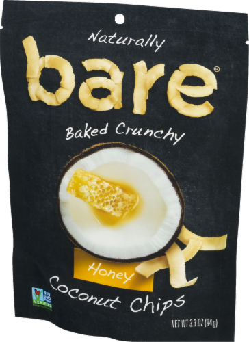 Bare Naturally Baked Crunchy Honey Coconut Chips Perspective: left