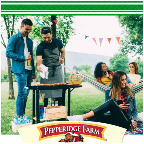 Pepperidge Farm Farmhouse® Hearty White Hamburger Buns Perspective: left