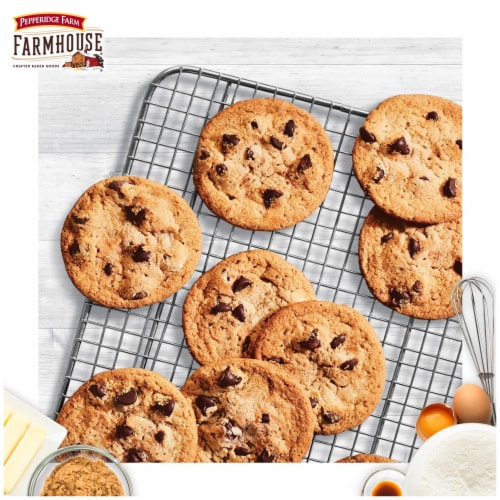 Pepperidge Farm Farmhouse® Thin and Crispy Dark Chocolate Chip Cookies Perspective: left