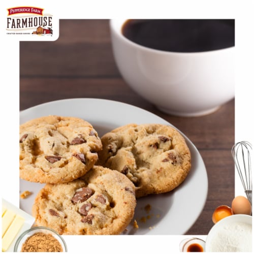 Pepperidge Farm Farmhouse Thin & Crispy Toffee Milk Chocolate Cookies, 6.9  Ounce Bag