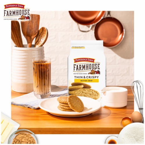 Pepperidge Farm Farmhouse® Thin & Crispy Butter Crisp Cookies Perspective: left