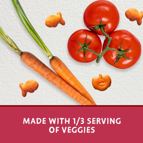 Goldfish® Cheesy Tomato Veggie Baked Snack Crackers Perspective: left