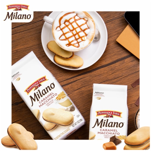 Pepperidge Farm Milano Caramel Macchiato Cookies Perspective: left