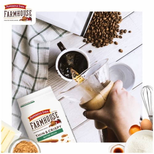 Pepperidge Farm Farmhouse Thin & Crispy Butter Pecan Cookies, 5.9 Oz Bag Perspective: left