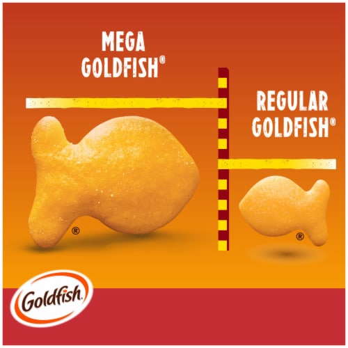 Goldfish® Mega Bites Sharp Cheddar Crackers Perspective: left