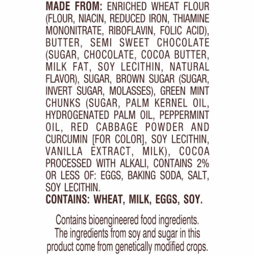 Pepperidge Farm Thin & Crispy Peppermint Cocoa Cookies Perspective: left