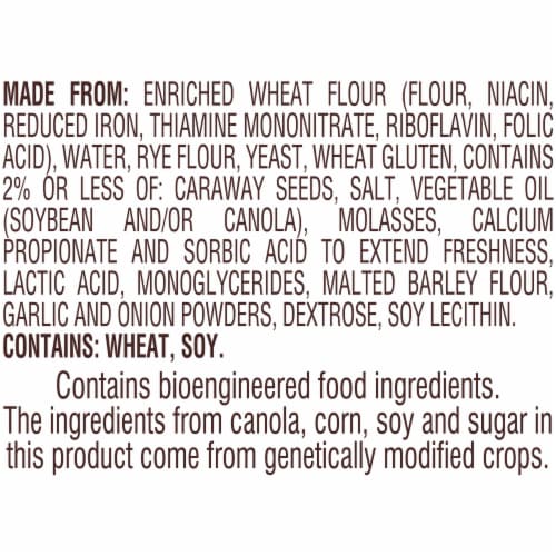 Pepperidge Farm® Jewish Rye Seeded Bread Perspective: left