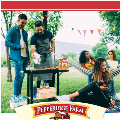Pepperidge Farm Sesame Topped Hamburger Buns Perspective: left