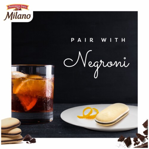 Pepperidge Farm Milano Chocolate Orange Sandwich Cookies Perspective: left