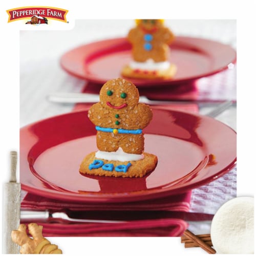 Pepperidge Farm Gingerman Cookies Ginger Cookies Perspective: left