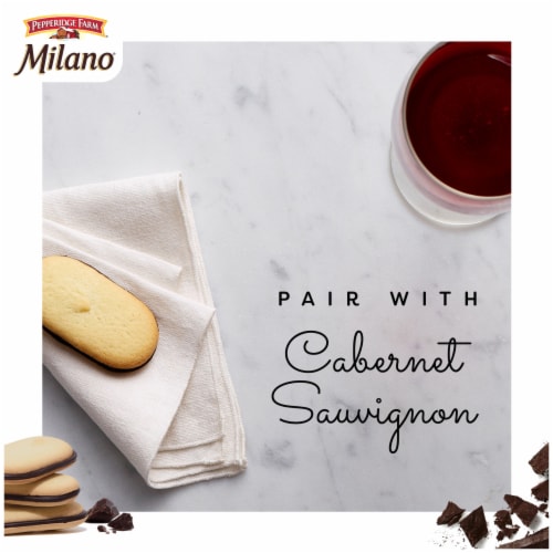 Pepperidge Farm® Milano® Double Dark Chocolate Cookies Perspective: left