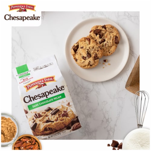 Pepperidge Farm® Chesapeake® Crispy Dark Chocolate Pecan Cookies Perspective: left